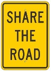 Figure of recommended “Share the Road” sign Figure of recommended “Share the Road” sign